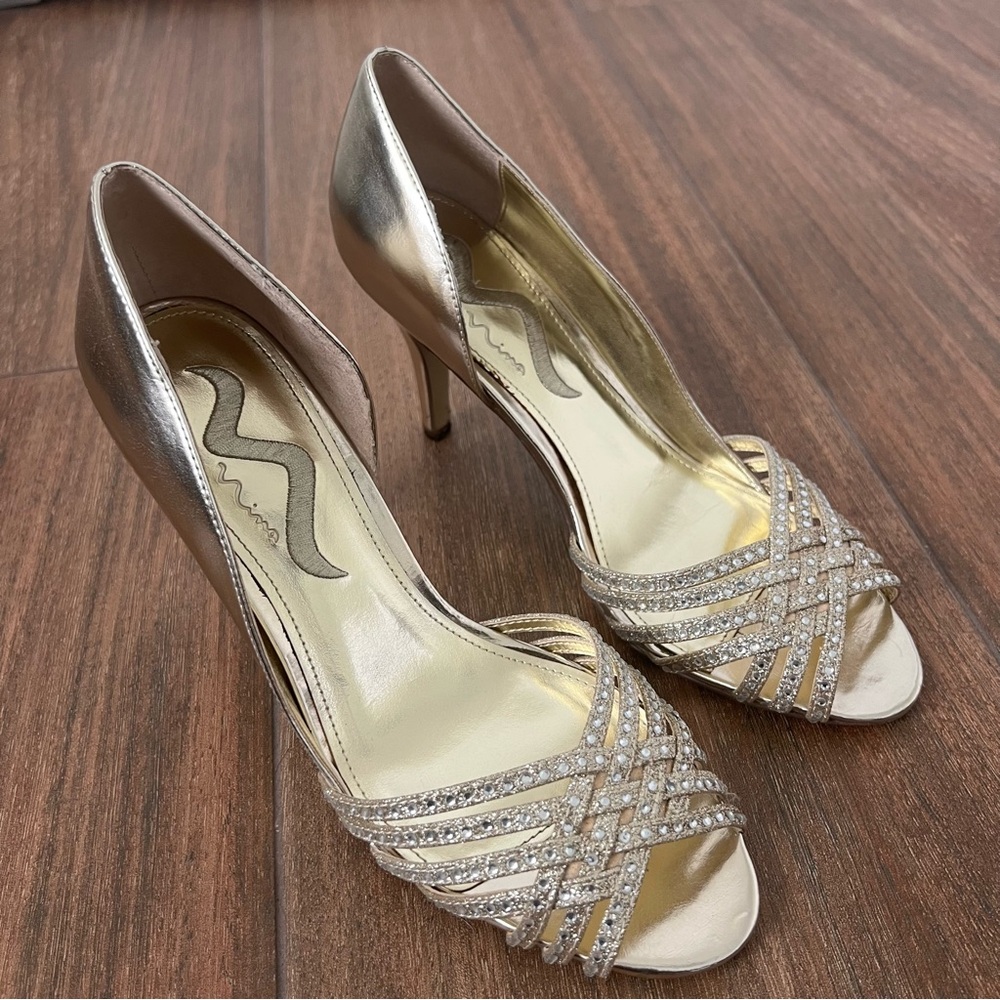 Gold Nina Women's Heels Size 9